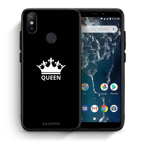 Θήκη Xiaomi Mi A2 Queen Valentine από τη Smartfits με σχέδιο στο πίσω μέρος και μαύρο περίβλημα | Xiaomi Mi A2 Queen Valentine case with colorful back and black bezels