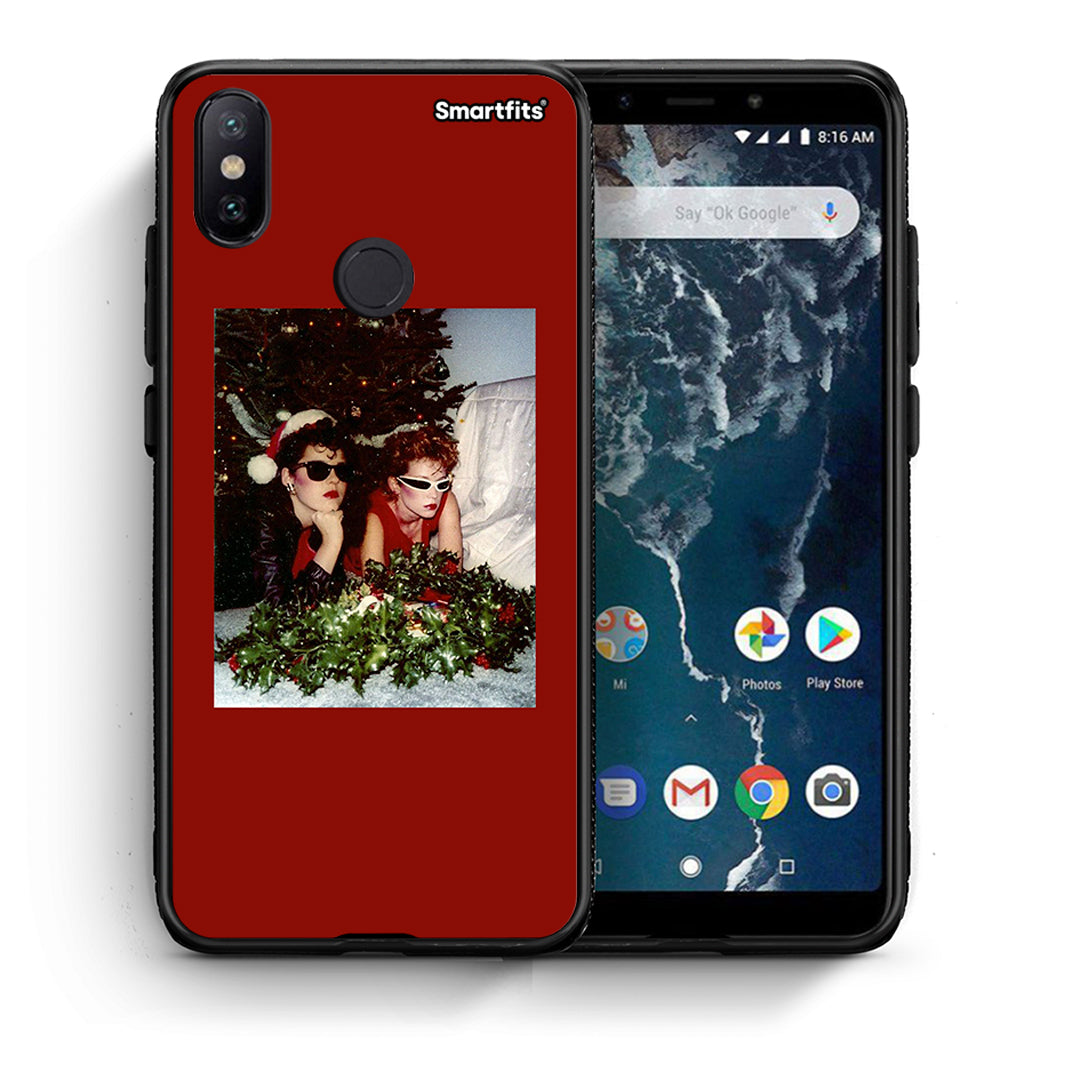 Θήκη Xiaomi Mi A2 Waiting For Xmas από τη Smartfits με σχέδιο στο πίσω μέρος και μαύρο περίβλημα | Xiaomi Mi A2 Waiting For Xmas case with colorful back and black bezels