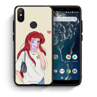 Thumbnail for Θήκη Xiaomi Mi A2 Walking Mermaid από τη Smartfits με σχέδιο στο πίσω μέρος και μαύρο περίβλημα | Xiaomi Mi A2 Walking Mermaid case with colorful back and black bezels