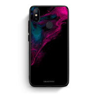 Thumbnail for 4 - Xiaomi Mi A2 Pink Black Watercolor case, cover, bumper