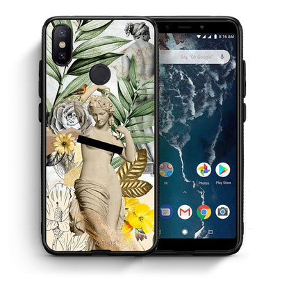 Θήκη Xiaomi Mi A2 Woman Statue από τη Smartfits με σχέδιο στο πίσω μέρος και μαύρο περίβλημα | Xiaomi Mi A2 Woman Statue case with colorful back and black bezels