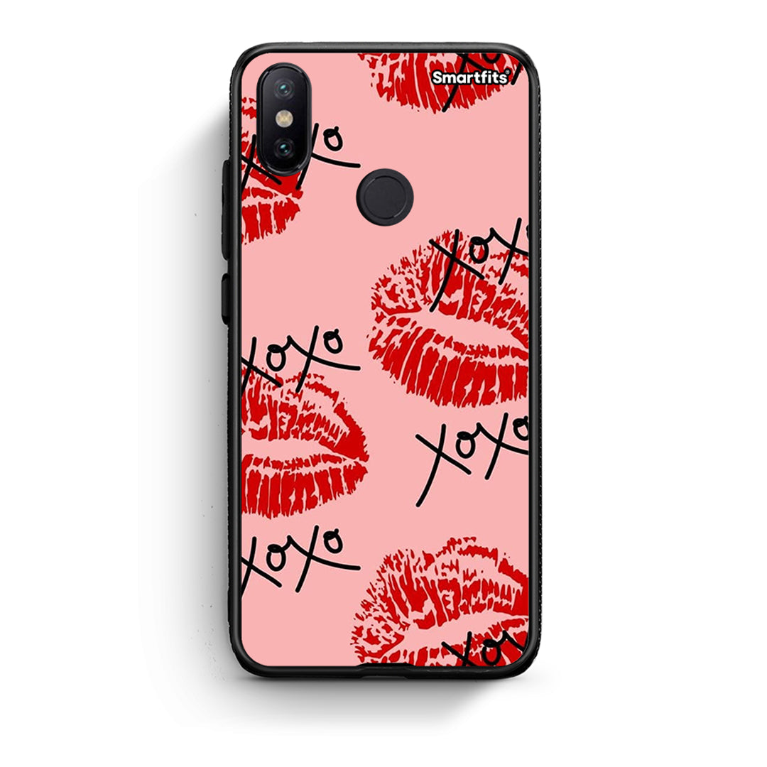 Xiaomi Mi A2 XOXO Lips θήκη από τη Smartfits με σχέδιο στο πίσω μέρος και μαύρο περίβλημα | Smartphone case with colorful back and black bezels by Smartfits