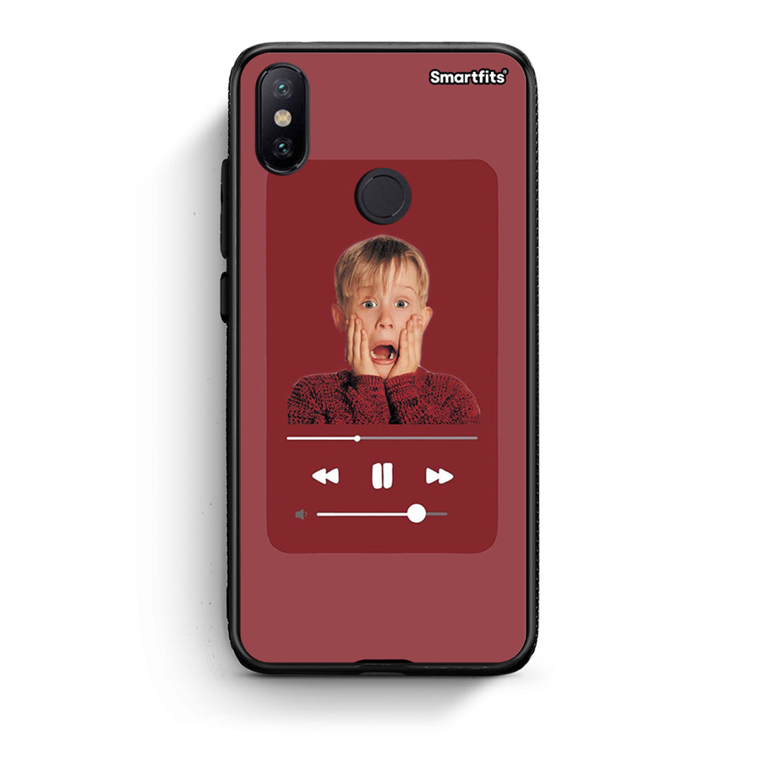 Xiaomi Mi A2 Xmas Alone Music θήκη από τη Smartfits με σχέδιο στο πίσω μέρος και μαύρο περίβλημα | Smartphone case with colorful back and black bezels by Smartfits