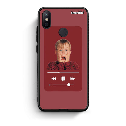Xiaomi Mi A2 Xmas Alone Music θήκη από τη Smartfits με σχέδιο στο πίσω μέρος και μαύρο περίβλημα | Smartphone case with colorful back and black bezels by Smartfits