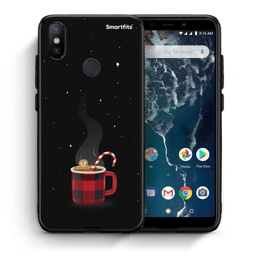 Θήκη Xiaomi Mi A2 Xmas Bathing από τη Smartfits με σχέδιο στο πίσω μέρος και μαύρο περίβλημα | Xiaomi Mi A2 Xmas Bathing case with colorful back and black bezels