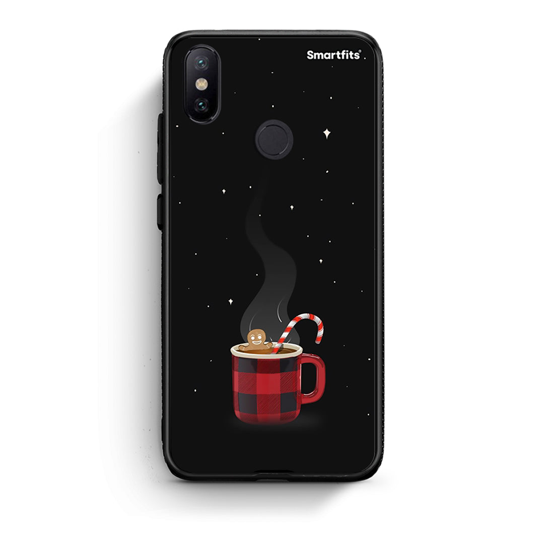 Xiaomi Mi A2 Xmas Bathing θήκη από τη Smartfits με σχέδιο στο πίσω μέρος και μαύρο περίβλημα | Smartphone case with colorful back and black bezels by Smartfits