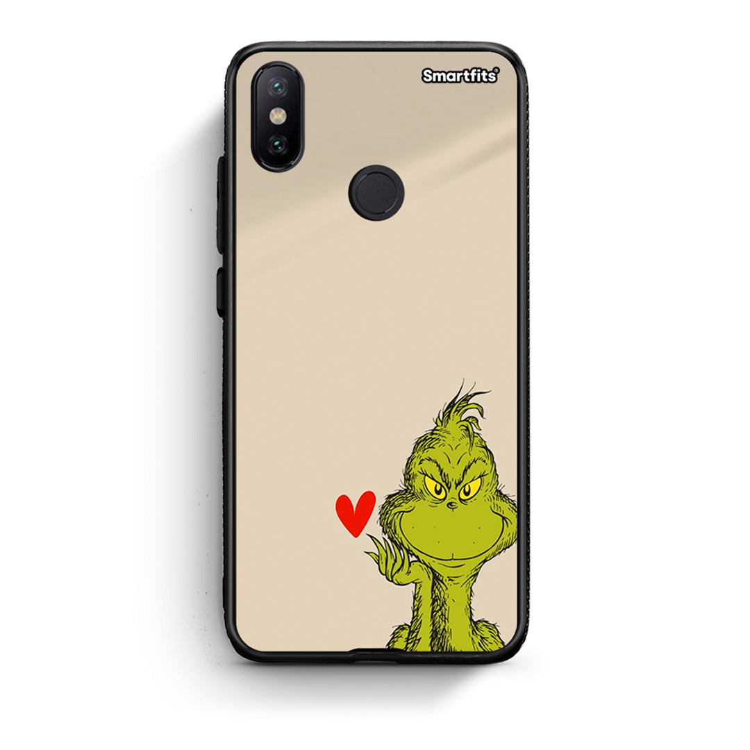 Xiaomi Mi A2 Xmas Grinch θήκη από τη Smartfits με σχέδιο στο πίσω μέρος και μαύρο περίβλημα | Smartphone case with colorful back and black bezels by Smartfits