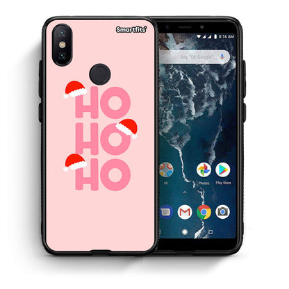 Θήκη Xiaomi Mi A2 Xmas Ho Ho Ho από τη Smartfits με σχέδιο στο πίσω μέρος και μαύρο περίβλημα | Xiaomi Mi A2 Xmas Ho Ho Ho case with colorful back and black bezels