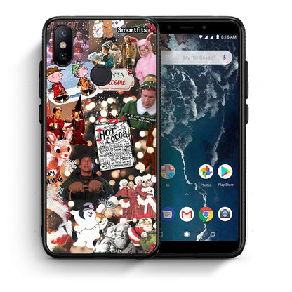 Θήκη Xiaomi Mi A2 Xmas Movies από τη Smartfits με σχέδιο στο πίσω μέρος και μαύρο περίβλημα | Xiaomi Mi A2 Xmas Movies case with colorful back and black bezels