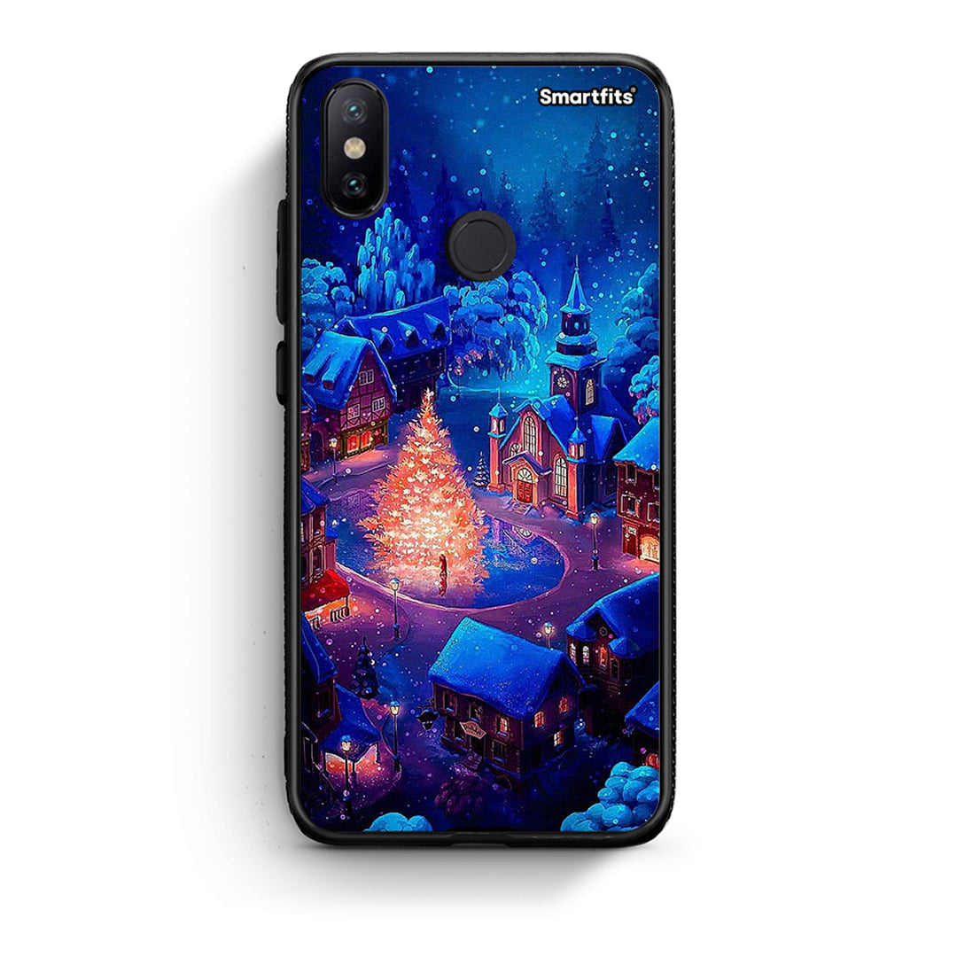 Xiaomi Mi A2 Xmas Village θήκη από τη Smartfits με σχέδιο στο πίσω μέρος και μαύρο περίβλημα | Smartphone case with colorful back and black bezels by Smartfits