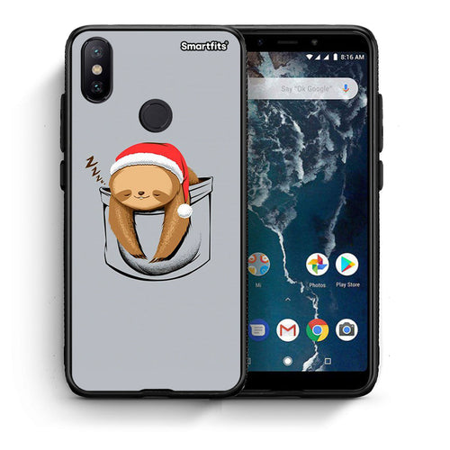 Θήκη Xiaomi Mi A2 Xmas Zzzz από τη Smartfits με σχέδιο στο πίσω μέρος και μαύρο περίβλημα | Xiaomi Mi A2 Xmas Zzzz case with colorful back and black bezels