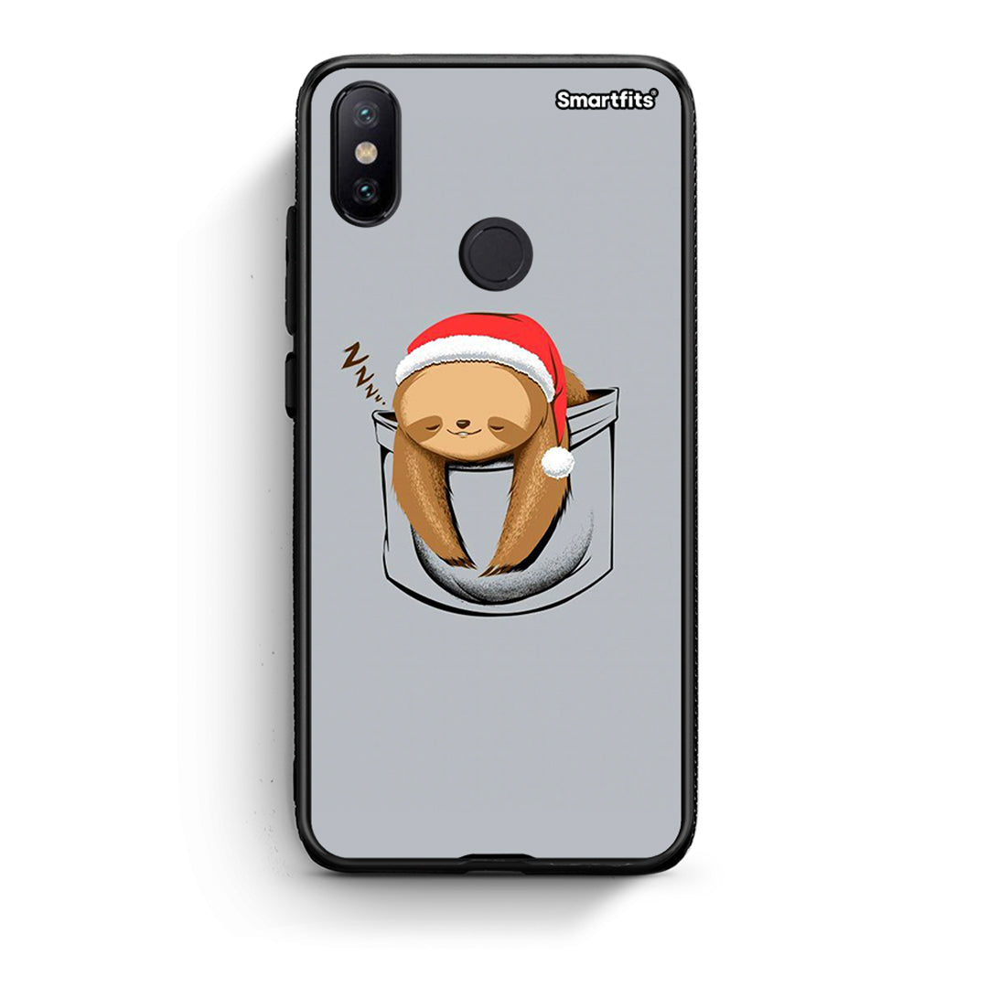 Xiaomi Mi A2 Xmas Zzzz θήκη από τη Smartfits με σχέδιο στο πίσω μέρος και μαύρο περίβλημα | Smartphone case with colorful back and black bezels by Smartfits
