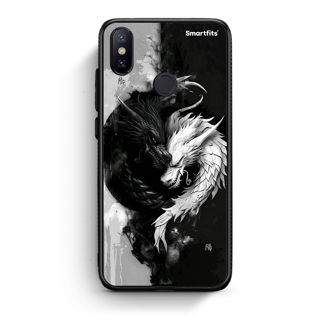 Xiaomi Mi A2 Yin Yang Θήκη από τη Smartfits με σχέδιο στο πίσω μέρος και μαύρο περίβλημα | Smartphone case with colorful back and black bezels by Smartfits
