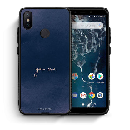 Θήκη Xiaomi Mi A2 You Can από τη Smartfits με σχέδιο στο πίσω μέρος και μαύρο περίβλημα | Xiaomi Mi A2 You Can case with colorful back and black bezels