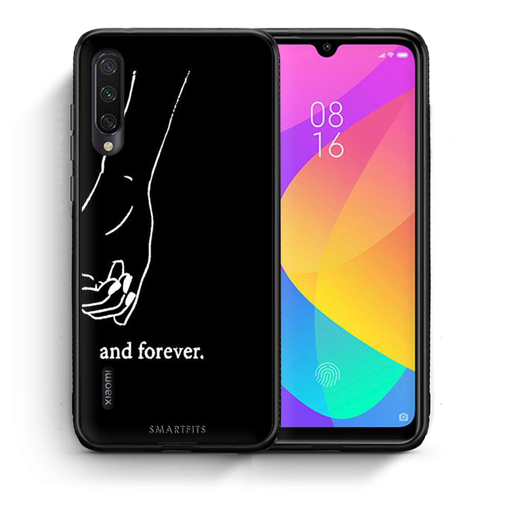 Θήκη Αγίου Βαλεντίνου Xiaomi Mi A3 Always & Forever 2 από τη Smartfits με σχέδιο στο πίσω μέρος και μαύρο περίβλημα | Xiaomi Mi A3 Always & Forever 2 case with colorful back and black bezels