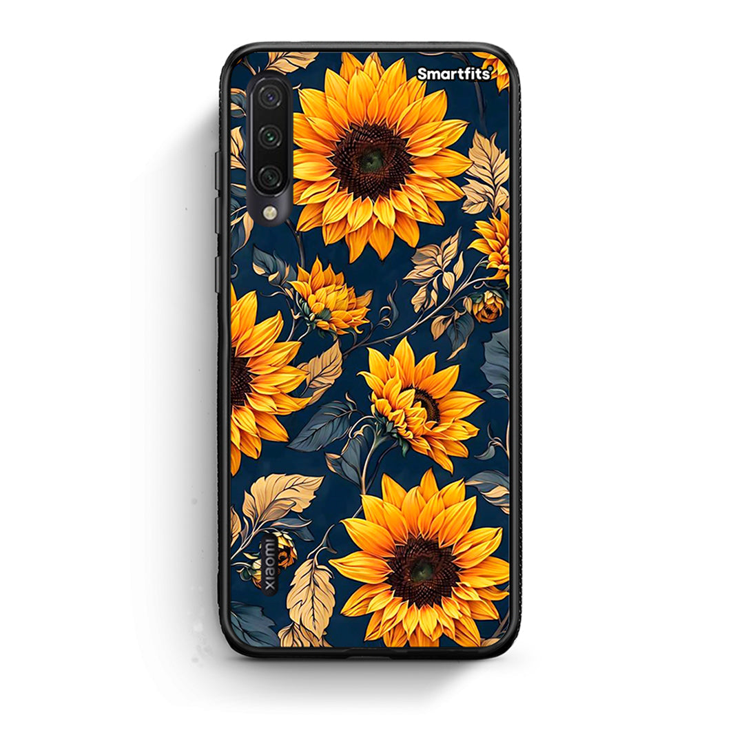 Xiaomi Mi A3 Autumn Sunflowers Θήκη από τη Smartfits με σχέδιο στο πίσω μέρος και μαύρο περίβλημα | Smartphone case with colorful back and black bezels by Smartfits