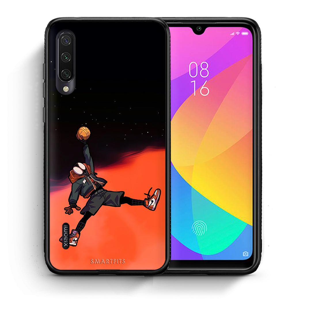 Θήκη Xiaomi Mi A3 Basketball Hero από τη Smartfits με σχέδιο στο πίσω μέρος και μαύρο περίβλημα | Xiaomi Mi A3 Basketball Hero case with colorful back and black bezels
