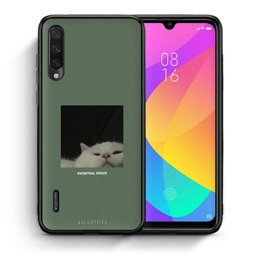 Θήκη Xiaomi Mi A3 Bitch Surprise από τη Smartfits με σχέδιο στο πίσω μέρος και μαύρο περίβλημα | Xiaomi Mi A3 Bitch Surprise case with colorful back and black bezels