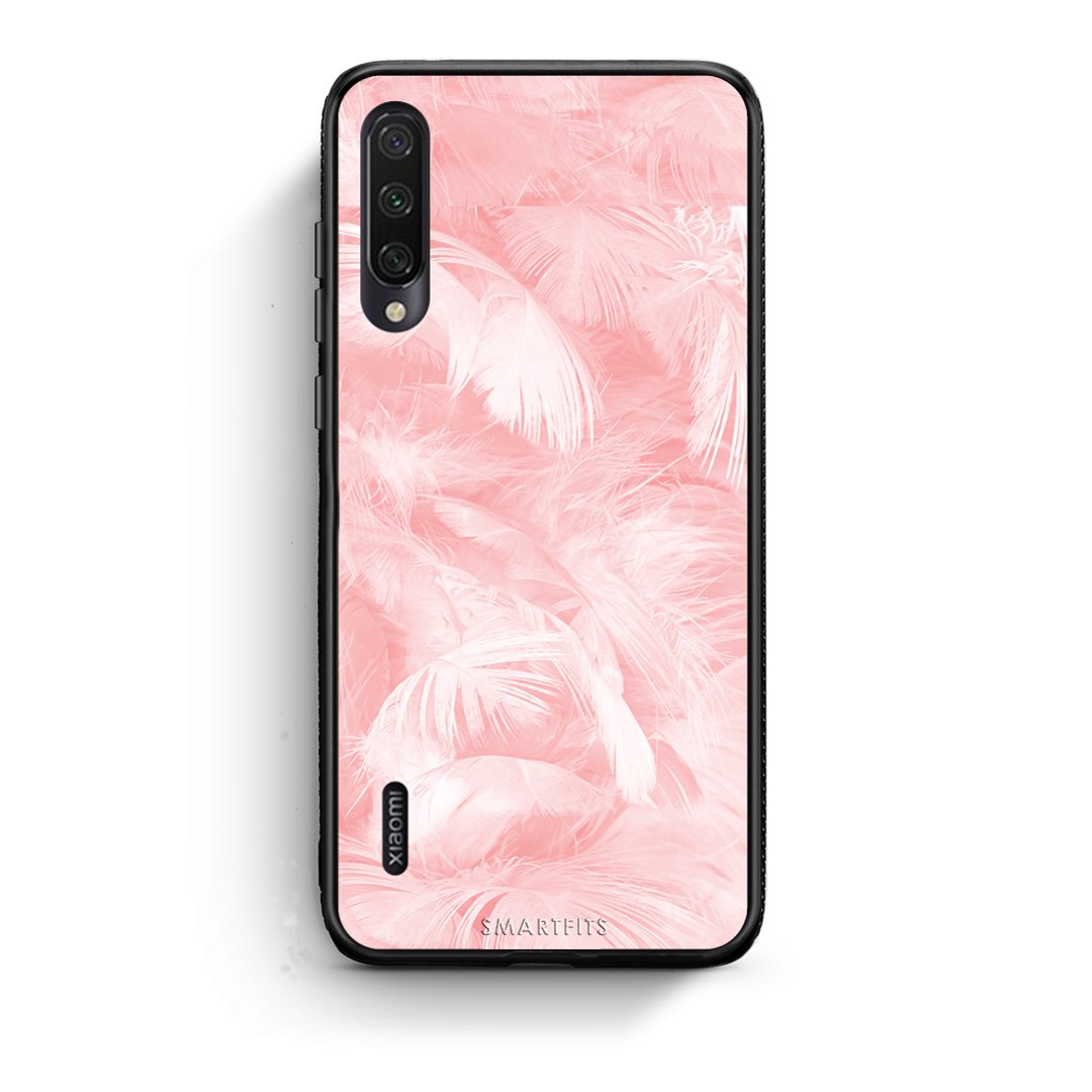 33 - Xiaomi Mi A3  Pink Feather Boho case, cover, bumper