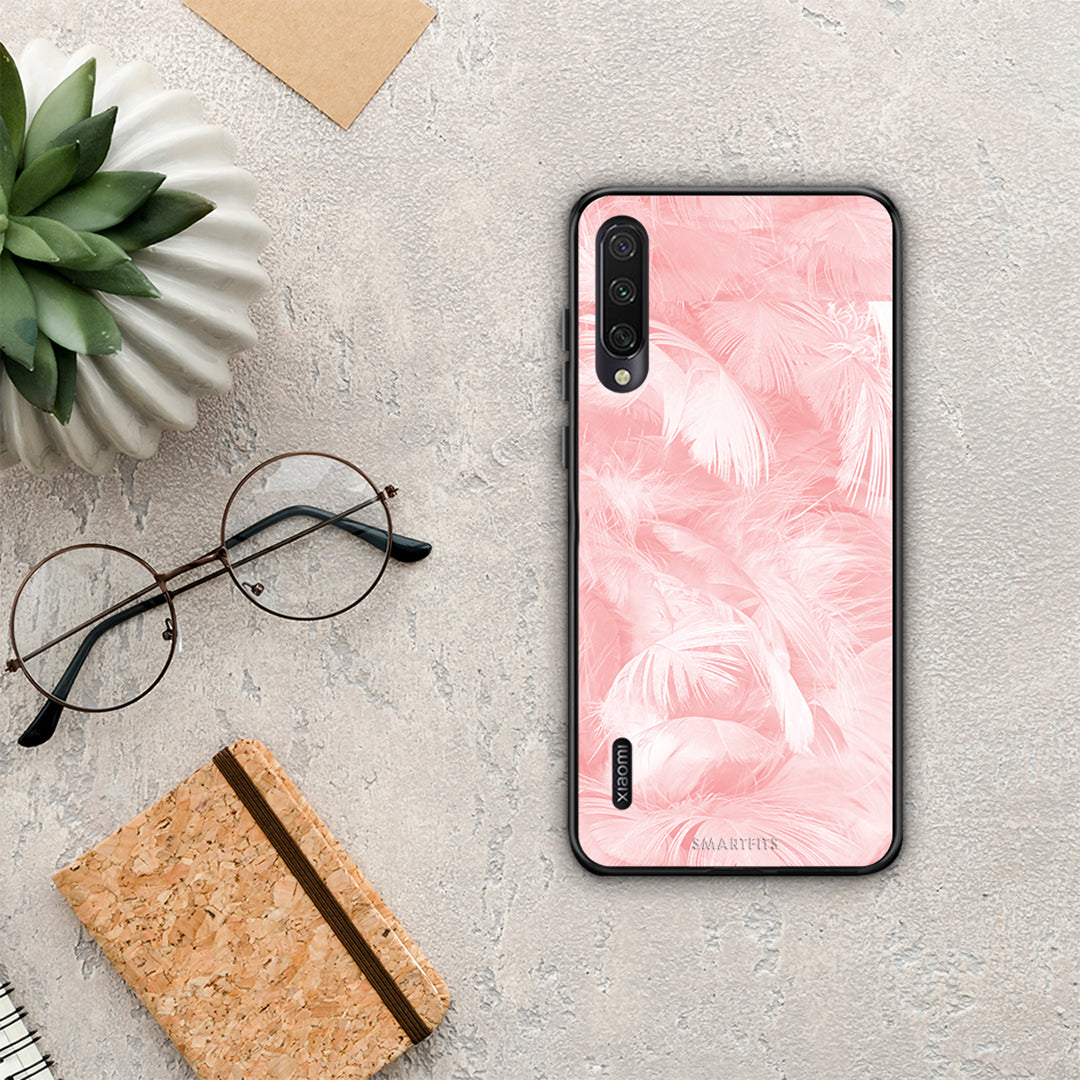 Boho Pink Feather - Xiaomi Mi A3 θήκη