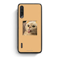 Thumbnail for Xiaomi Mi A3 Cat Tongue θήκη από τη Smartfits με σχέδιο στο πίσω μέρος και μαύρο περίβλημα | Smartphone case with colorful back and black bezels by Smartfits
