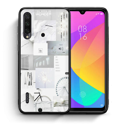 Θήκη Αγίου Βαλεντίνου Xiaomi Mi A3 Collage Make Me Wonder από τη Smartfits με σχέδιο στο πίσω μέρος και μαύρο περίβλημα | Xiaomi Mi A3 Collage Make Me Wonder case with colorful back and black bezels