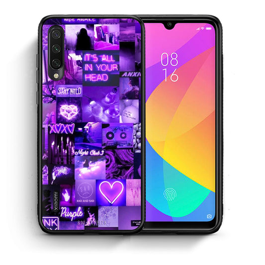 Θήκη Αγίου Βαλεντίνου Xiaomi Mi A3 Collage Stay Wild από τη Smartfits με σχέδιο στο πίσω μέρος και μαύρο περίβλημα | Xiaomi Mi A3 Collage Stay Wild case with colorful back and black bezels