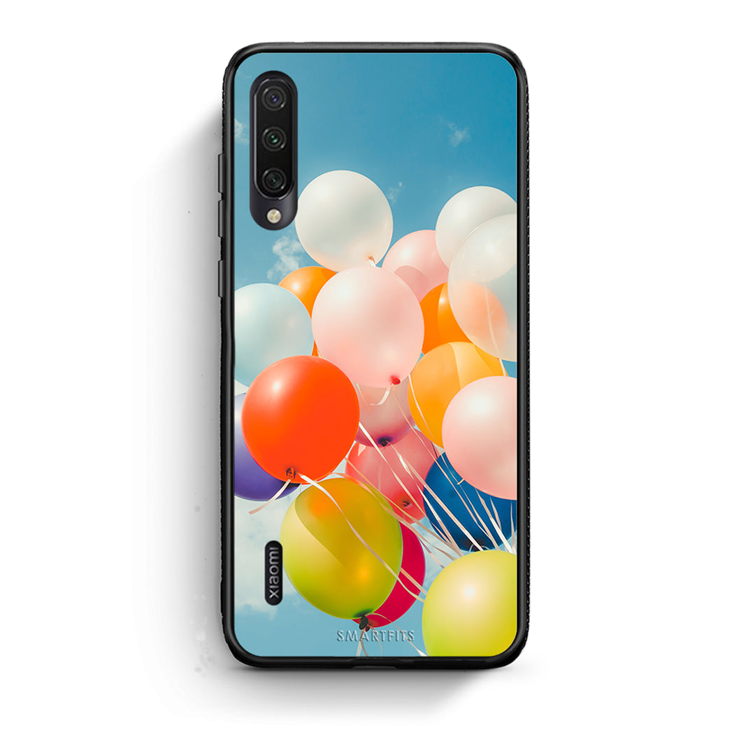 Xiaomi Mi A3 Colorful Balloons θήκη από τη Smartfits με σχέδιο στο πίσω μέρος και μαύρο περίβλημα | Smartphone case with colorful back and black bezels by Smartfits