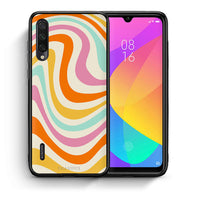 Thumbnail for Θήκη Xiaomi Mi A3 Colourful Waves από τη Smartfits με σχέδιο στο πίσω μέρος και μαύρο περίβλημα | Xiaomi Mi A3 Colourful Waves case with colorful back and black bezels