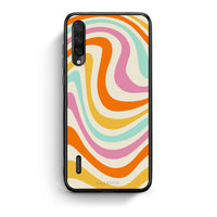 Thumbnail for Xiaomi Mi A3 Colourful Waves θήκη από τη Smartfits με σχέδιο στο πίσω μέρος και μαύρο περίβλημα | Smartphone case with colorful back and black bezels by Smartfits