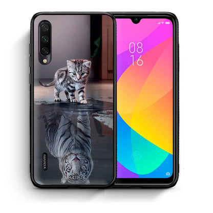 Θήκη Xiaomi Mi A3 Tiger Cute από τη Smartfits με σχέδιο στο πίσω μέρος και μαύρο περίβλημα | Xiaomi Mi A3 Tiger Cute case with colorful back and black bezels