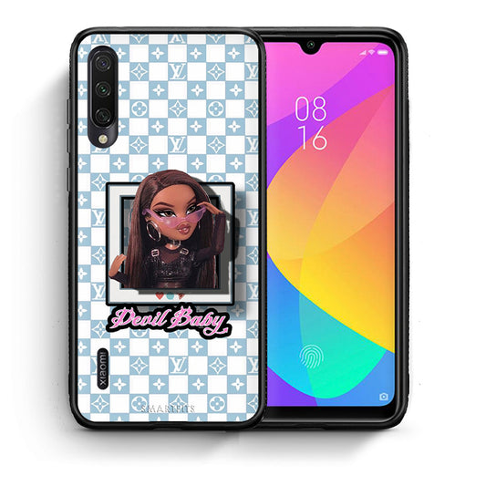 Θήκη Αγίου Βαλεντίνου Xiaomi Mi A3 Devil Baby από τη Smartfits με σχέδιο στο πίσω μέρος και μαύρο περίβλημα | Xiaomi Mi A3 Devil Baby case with colorful back and black bezels