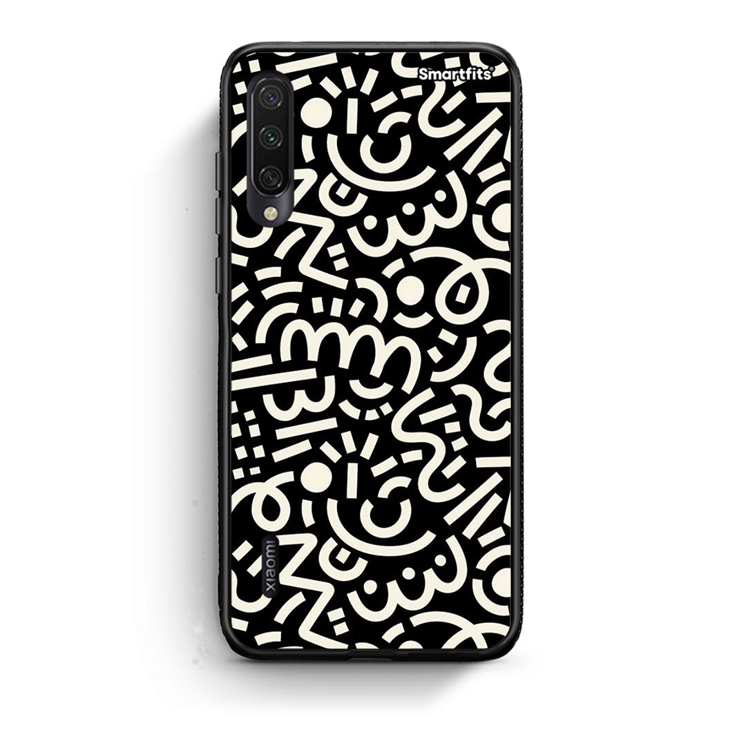 Xiaomi Mi A3 Doodle Art Θήκη από τη Smartfits με σχέδιο στο πίσω μέρος και μαύρο περίβλημα | Smartphone case with colorful back and black bezels by Smartfits