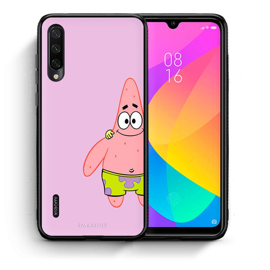 Θήκη Xiaomi Mi A3  Friends Patrick από τη Smartfits με σχέδιο στο πίσω μέρος και μαύρο περίβλημα | Xiaomi Mi A3  Friends Patrick case with colorful back and black bezels
