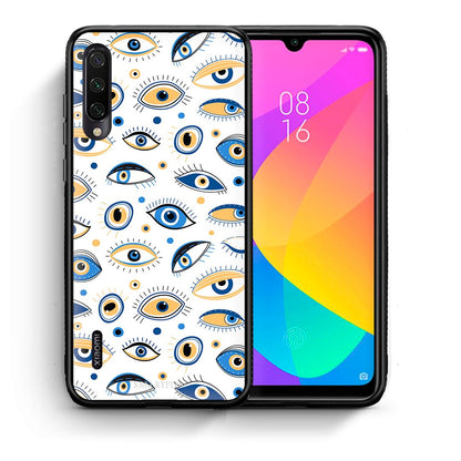 Θήκη Xiaomi Mi A3 Ftou Ftou από τη Smartfits με σχέδιο στο πίσω μέρος και μαύρο περίβλημα | Xiaomi Mi A3 Ftou Ftou case with colorful back and black bezels