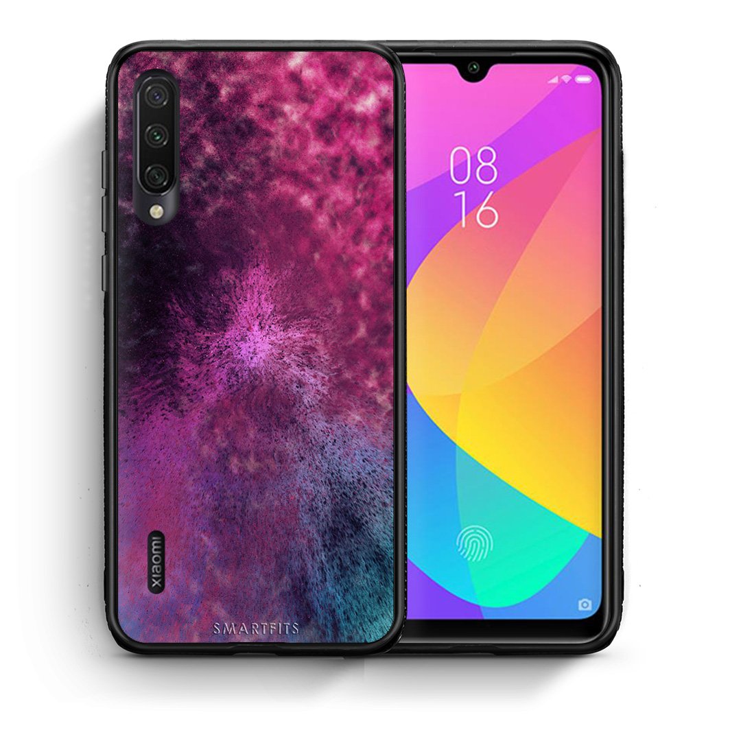 Θήκη Xiaomi Mi A3 Aurora Galaxy από τη Smartfits με σχέδιο στο πίσω μέρος και μαύρο περίβλημα | Xiaomi Mi A3 Aurora Galaxy case with colorful back and black bezels