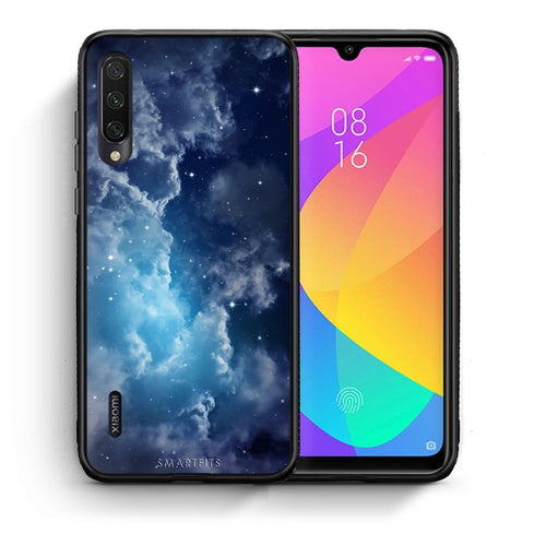 Θήκη Xiaomi Mi A3 Blue Sky Galaxy από τη Smartfits με σχέδιο στο πίσω μέρος και μαύρο περίβλημα | Xiaomi Mi A3 Blue Sky Galaxy case with colorful back and black bezels