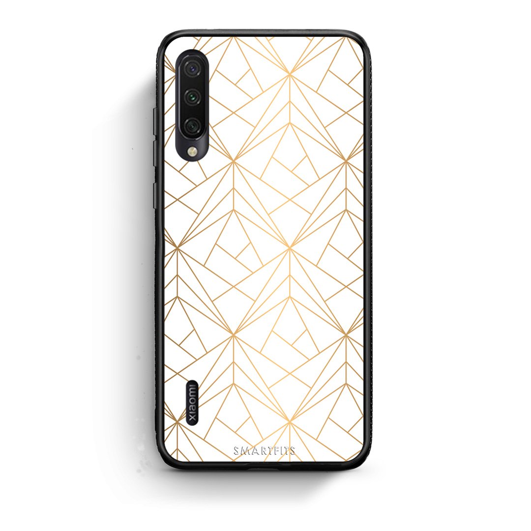 111 - Xiaomi Mi A3  Luxury White Geometric case, cover, bumper