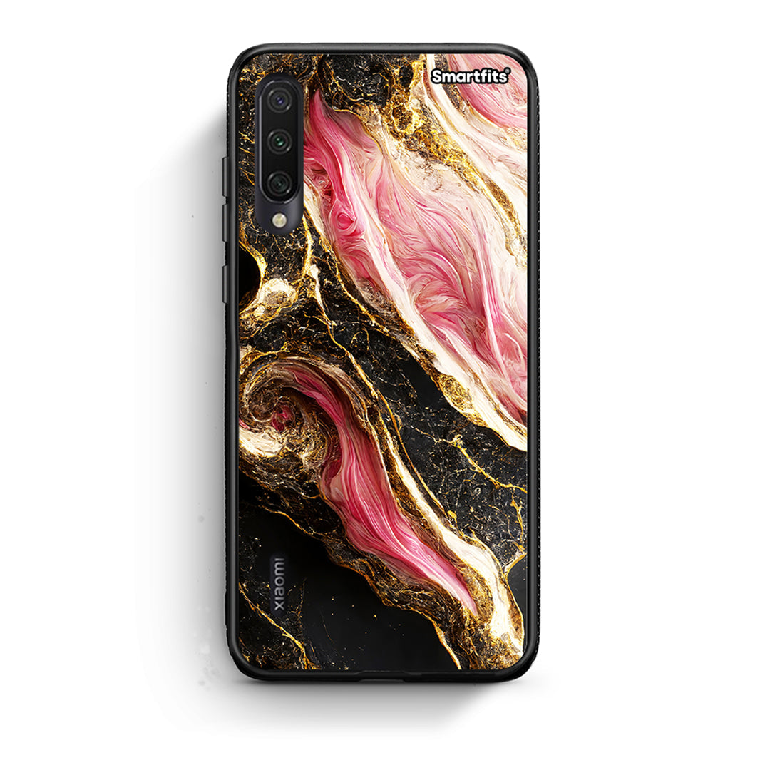 Xiaomi Mi A3 Glamorous Pink Marble θήκη από τη Smartfits με σχέδιο στο πίσω μέρος και μαύρο περίβλημα | Smartphone case with colorful back and black bezels by Smartfits