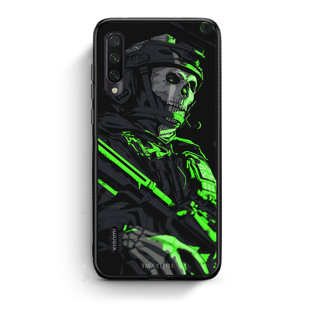 Xiaomi Mi A3 Green Soldier Θήκη Αγίου Βαλεντίνου από τη Smartfits με σχέδιο στο πίσω μέρος και μαύρο περίβλημα | Smartphone case with colorful back and black bezels by Smartfits