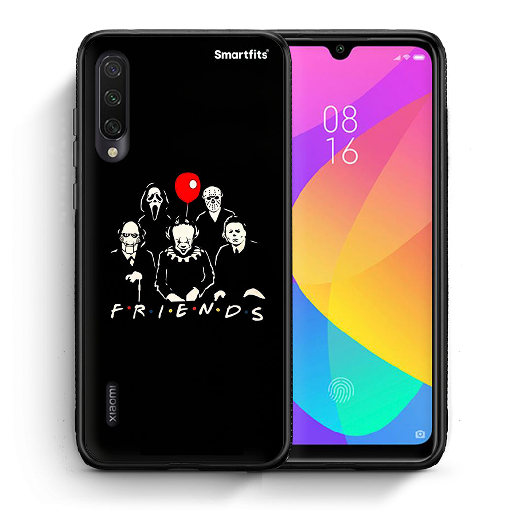 Θήκη Xiaomi Mi A3 Halloween Friends από τη Smartfits με σχέδιο στο πίσω μέρος και μαύρο περίβλημα | Xiaomi Mi A3 Halloween Friends case with colorful back and black bezels