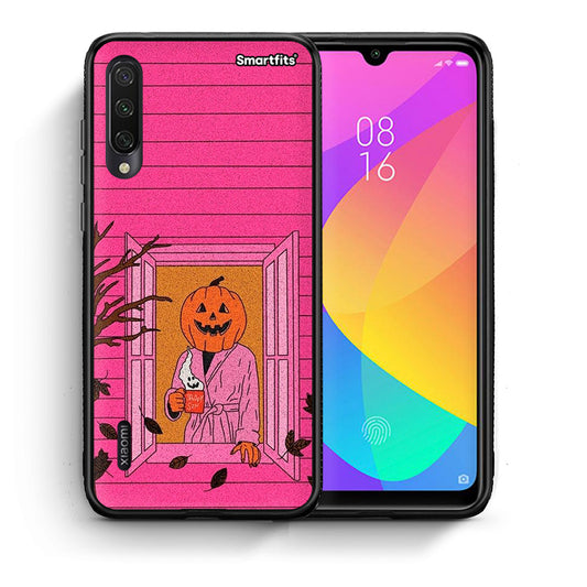 Θήκη Xiaomi Mi A3 Halloween Pumpkin Lady από τη Smartfits με σχέδιο στο πίσω μέρος και μαύρο περίβλημα | Xiaomi Mi A3 Halloween Pumpkin Lady case with colorful back and black bezels