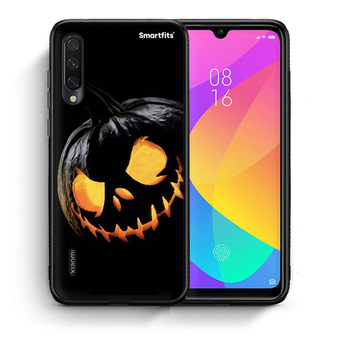 Θήκη Xiaomi Mi A3 Halloween Scary Pumpkin από τη Smartfits με σχέδιο στο πίσω μέρος και μαύρο περίβλημα | Xiaomi Mi A3 Halloween Scary Pumpkin case with colorful back and black bezels
