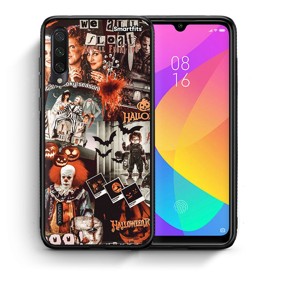 Θήκη Xiaomi Mi A3 Halloween Spooky Season από τη Smartfits με σχέδιο στο πίσω μέρος και μαύρο περίβλημα | Xiaomi Mi A3 Halloween Spooky Season case with colorful back and black bezels