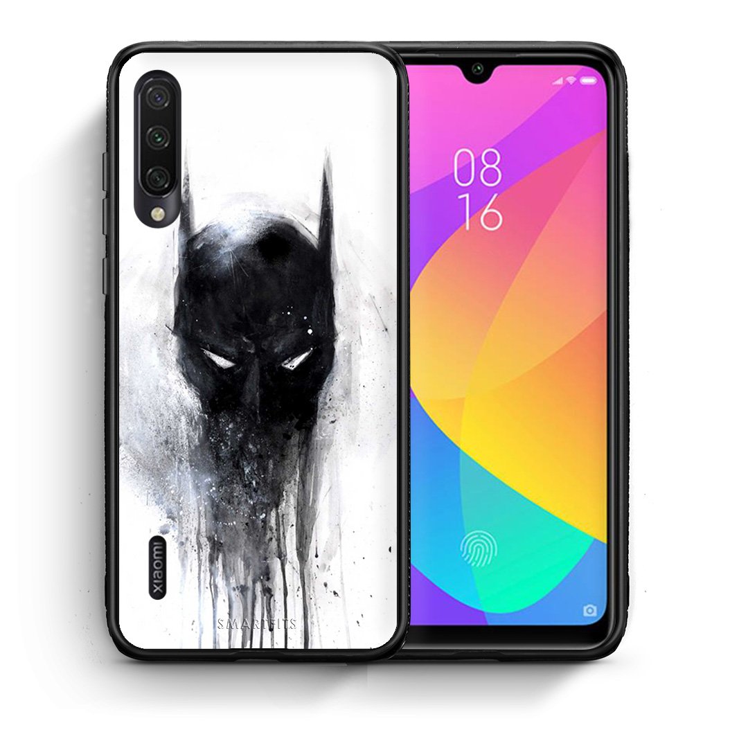 Θήκη Xiaomi Mi A3 Paint Bat Hero από τη Smartfits με σχέδιο στο πίσω μέρος και μαύρο περίβλημα | Xiaomi Mi A3 Paint Bat Hero case with colorful back and black bezels