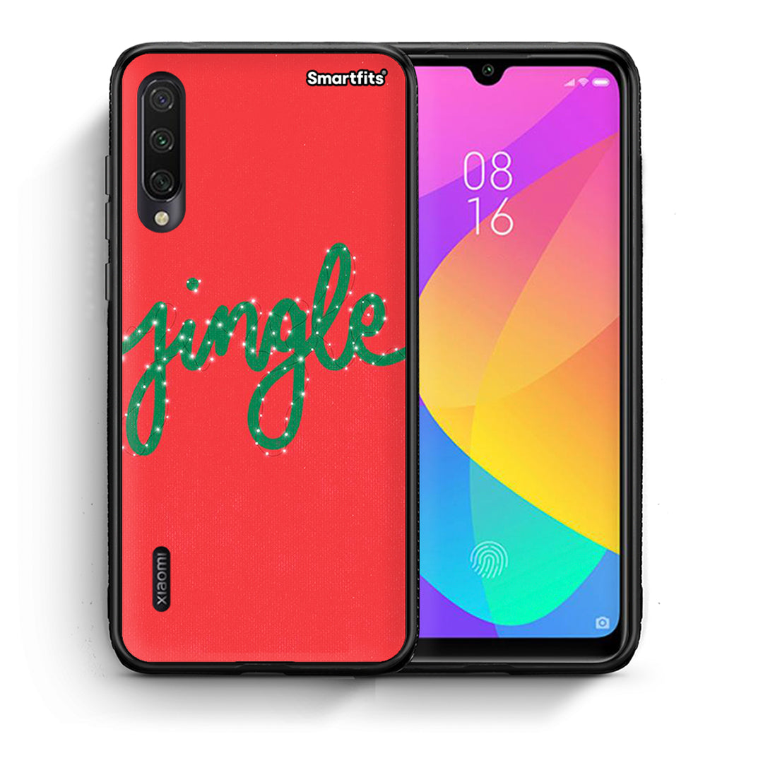 Θήκη Xiaomi Mi A3 Jingle Xmas από τη Smartfits με σχέδιο στο πίσω μέρος και μαύρο περίβλημα | Xiaomi Mi A3 Jingle Xmas case with colorful back and black bezels