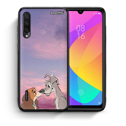 Θήκη Xiaomi Mi A3 Lady And Tramp από τη Smartfits με σχέδιο στο πίσω μέρος και μαύρο περίβλημα | Xiaomi Mi A3 Lady And Tramp case with colorful back and black bezels