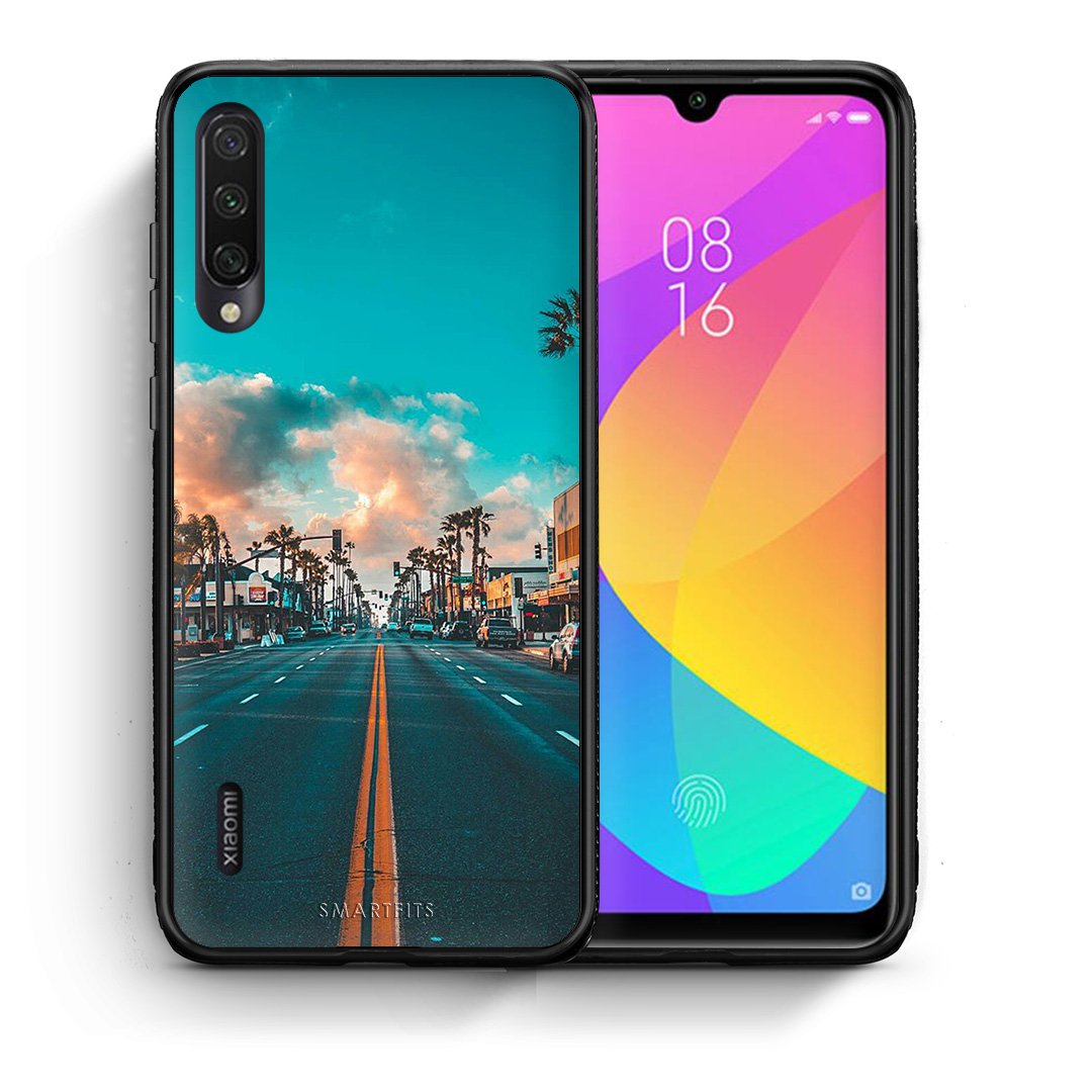 Θήκη Xiaomi Mi A3 City Landscape από τη Smartfits με σχέδιο στο πίσω μέρος και μαύρο περίβλημα | Xiaomi Mi A3 City Landscape case with colorful back and black bezels