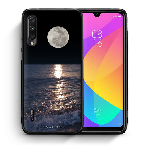 Θήκη Xiaomi Mi A3 Moon Landscape από τη Smartfits με σχέδιο στο πίσω μέρος και μαύρο περίβλημα | Xiaomi Mi A3 Moon Landscape case with colorful back and black bezels