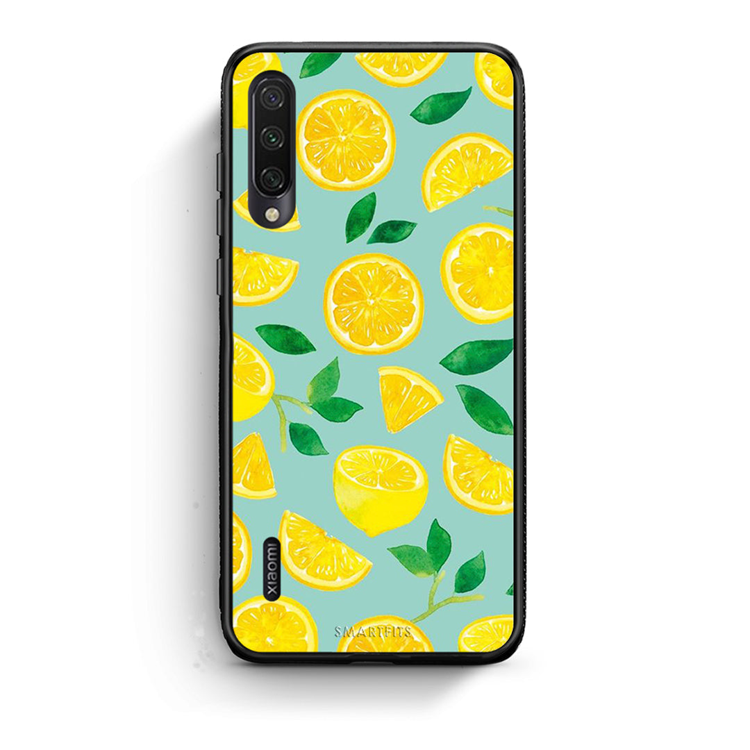 Xiaomi Mi A3 Lemons θήκη από τη Smartfits με σχέδιο στο πίσω μέρος και μαύρο περίβλημα | Smartphone case with colorful back and black bezels by Smartfits